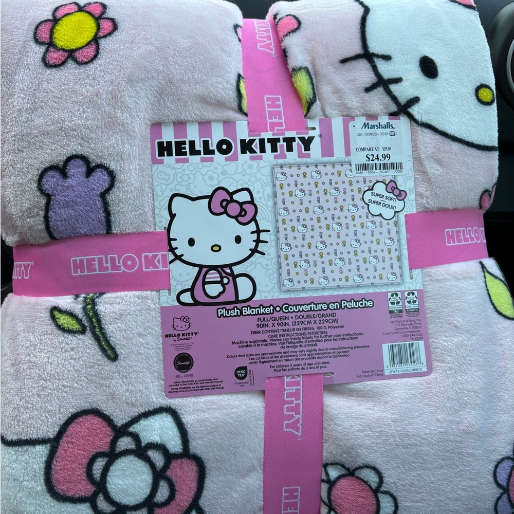Hello Kitty Pink Plush Blanket